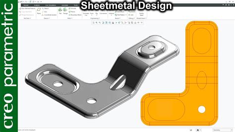 sheet metal parts creo|creo practice sheet metal models.